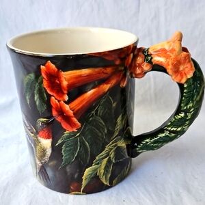 VINTAGE  2009  Wild Wings Hummingbird Ceramic COFFEE  TEA Mug  ROSEMARY MILLETTE